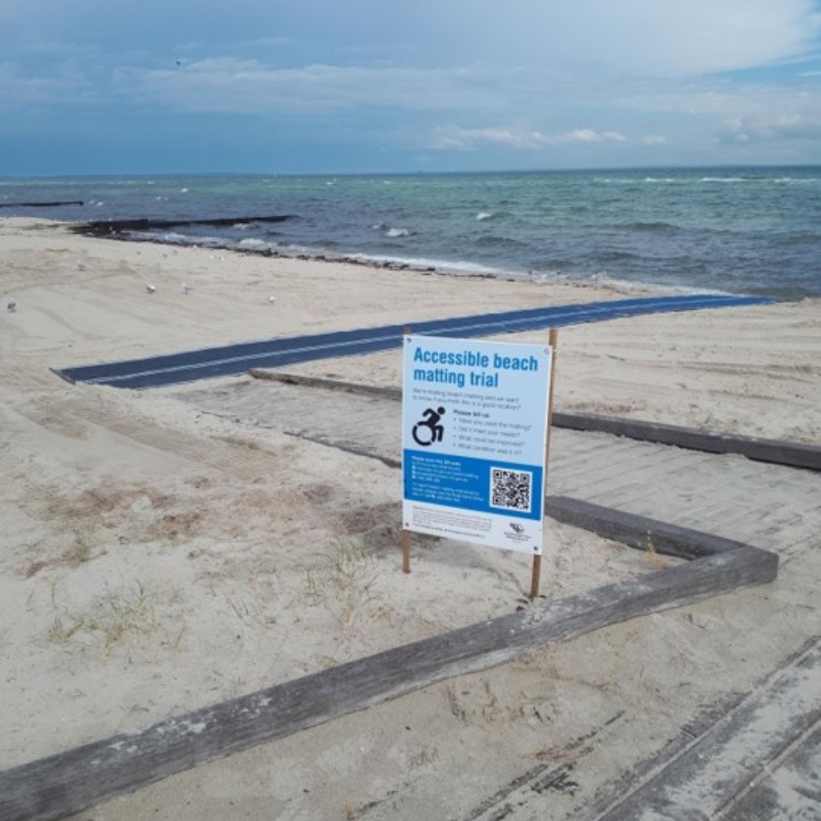 Mornington beach matting provides pathway to inclusivity Mornington beach matting provides pathway to inclusivity