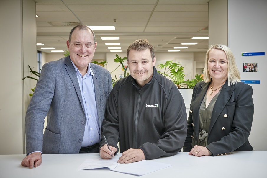 HCC CEO Lance Vervoort, Downer NZ Country Lead Craig West, and HCC Exec Director Infrastructure