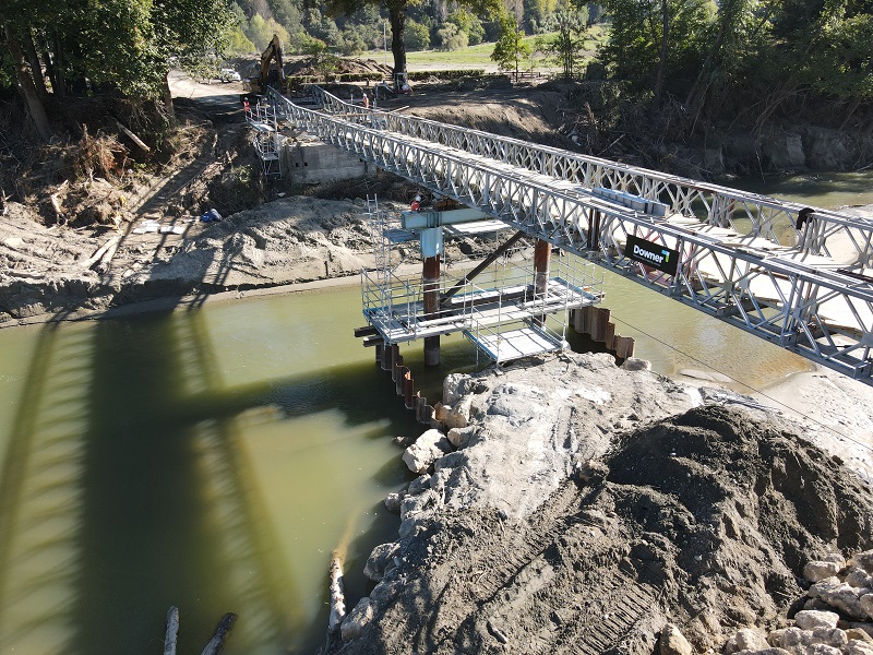 Rissington reconnected by Bailey bridge Rissington reconnected by Bailey bridge