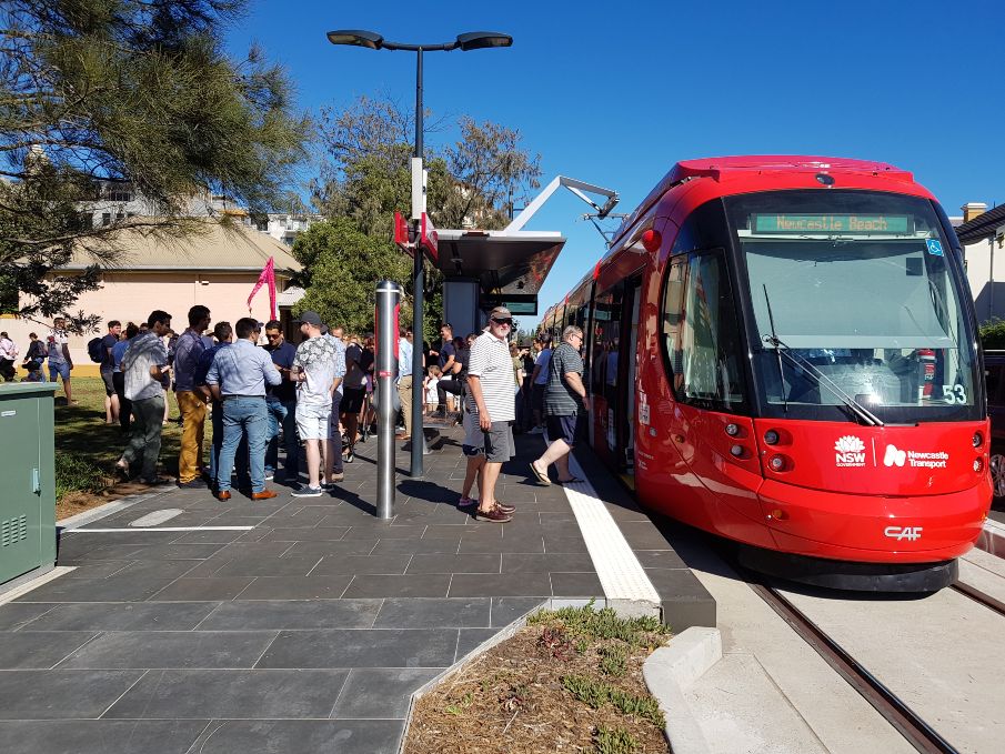 Newcastle Light Rail officially enters passenger service Newcastle Light Rail officially enters passenger service