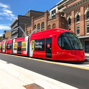 Keolis Downer operates Newcastle Light Rail