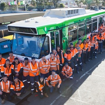 Celebrate the 100th refurbished tram