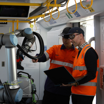 First Autonomous Cleaning Robot for Rollingstock